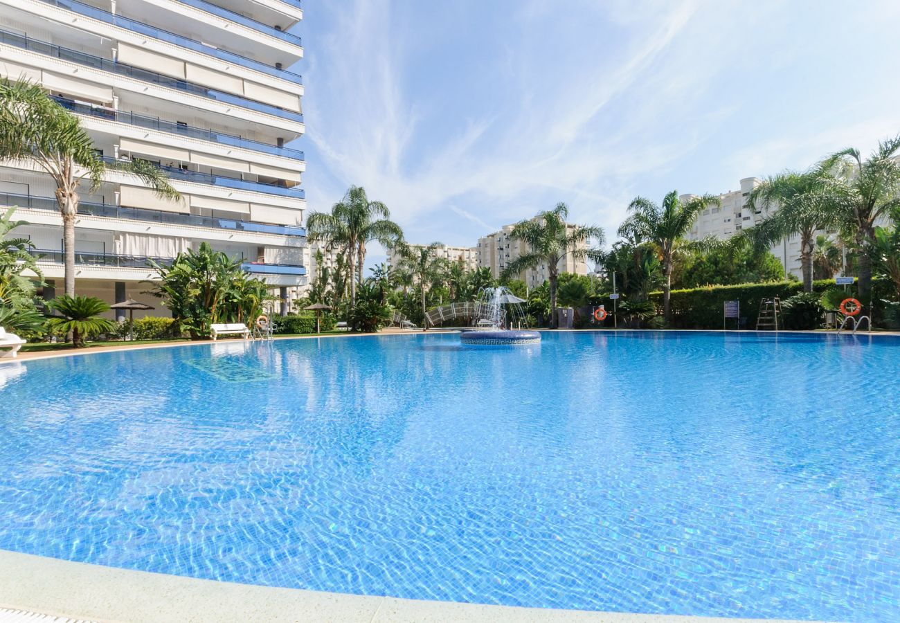 Apartamento en Playa de Gandía - Bonito apartamento en un complejo cerrado y familiar cerca de la playa. Piscina / Wifi / Gim / BBQ-ALQUILER SOLO FAMILIAS