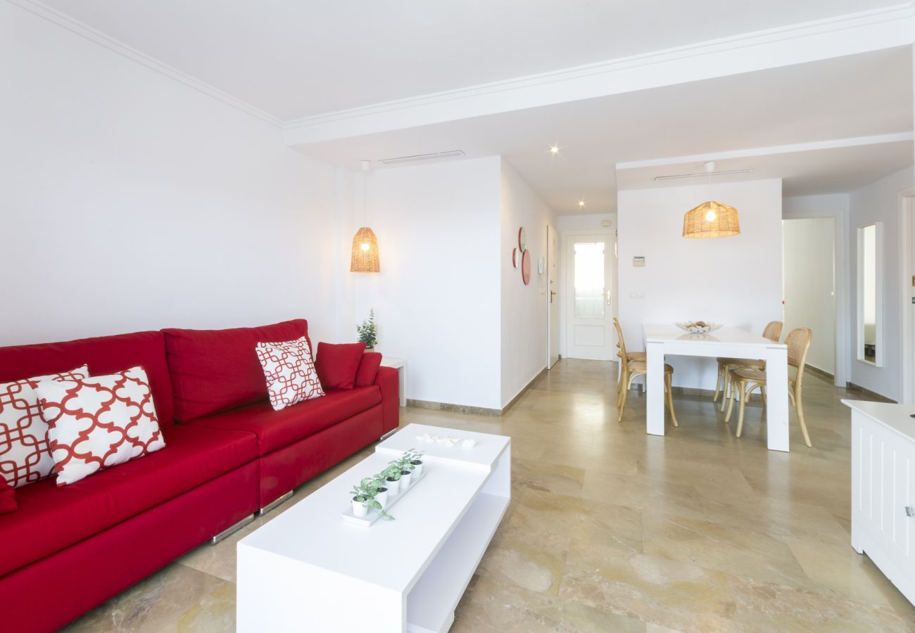 Apartamento en Playa de Gandía - Apartamento con piscinas / wifi / BBQ. Moderna decoración. Ideal para familias.-ALQUILER SOLO FAMILIAS