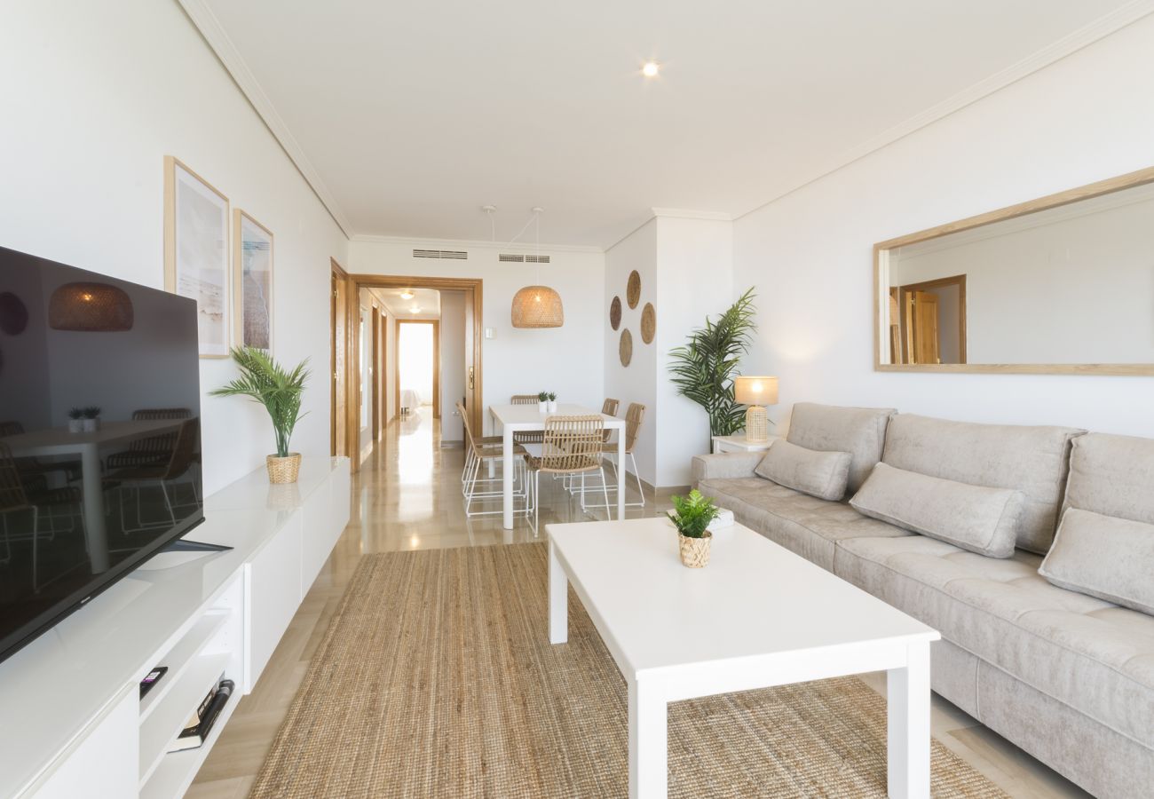 Apartamento en Playa de Gandía - Vistas panorámicas al mar. Escapada familiar a la playa!-ALQUILER SOLO FAMILIAS