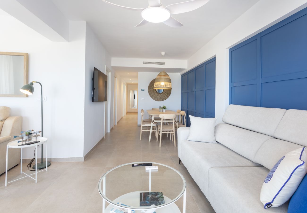 Apartamento en Playa de Gandía - Fabuloso apartamento en 1ª línea de playa. SOLO FAMILIAS