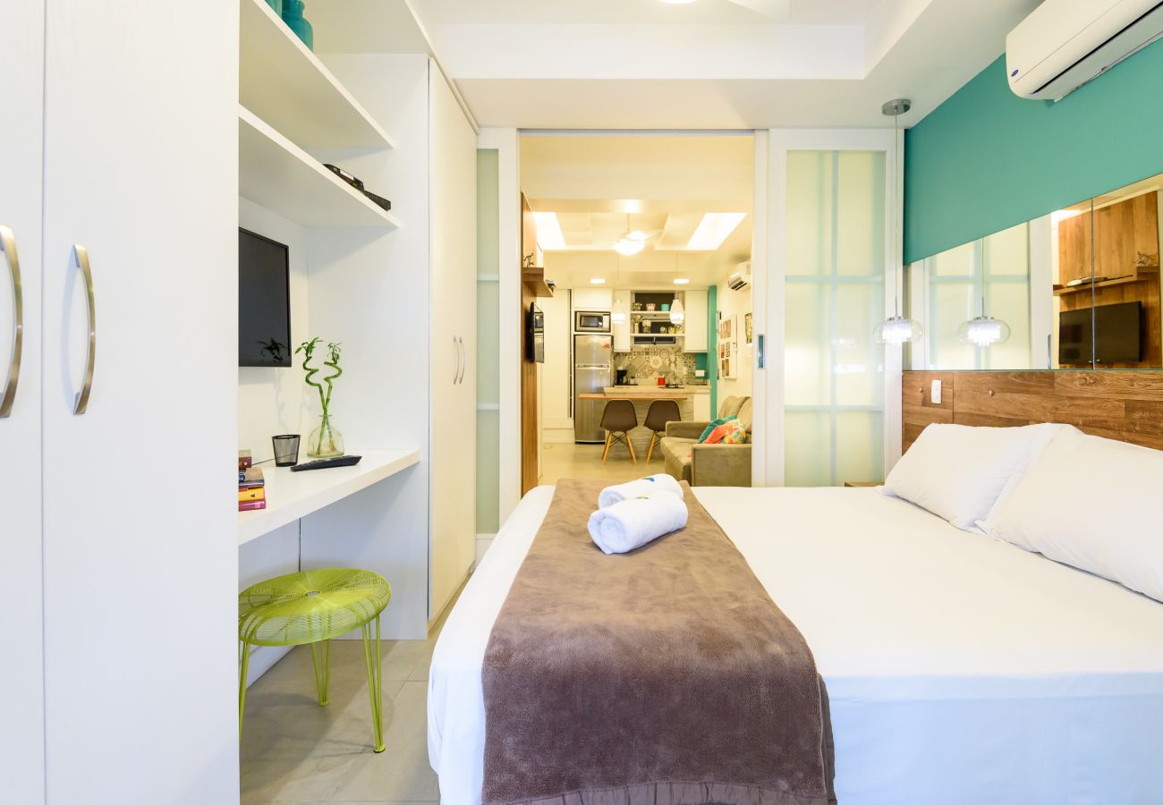 Apartamento en Rio de Janeiro - Vista lateral al mar, a 3min de la playa | PJ204