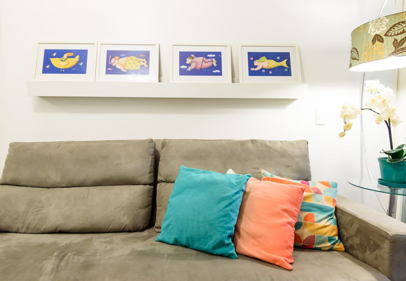 Apartamento en Rio de Janeiro - Vista lateral al mar, a 3min de la playa | PJ204