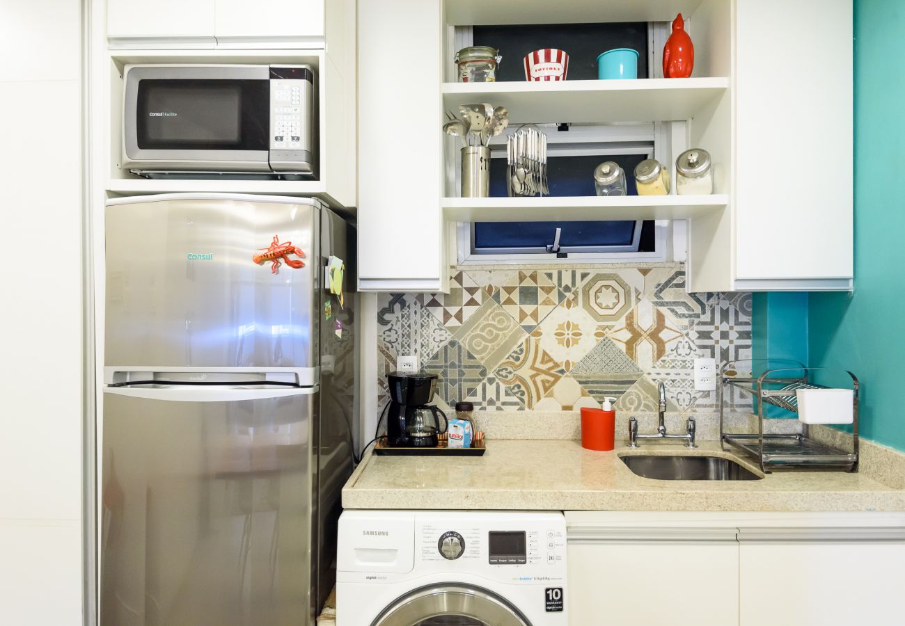 Apartamento en Rio de Janeiro - Vista lateral al mar, a 3min de la playa | PJ204