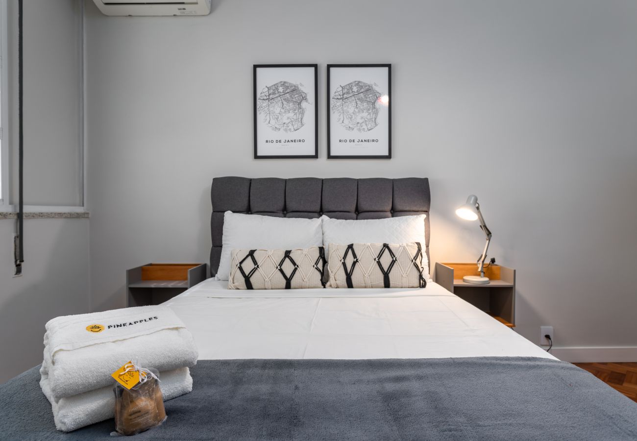 Apartamento en Rio de Janeiro - Vista lateral del mar, a 2 minutos de la playa | FMS601