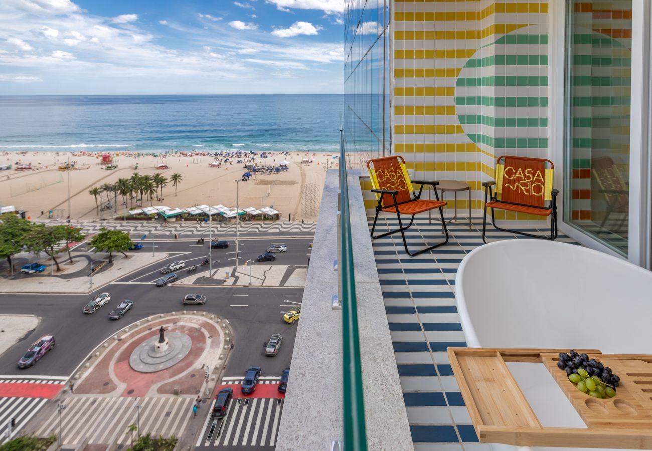 Apartamento en Rio de Janeiro - Vista para o Mar e Varanda com Banheira | Q23