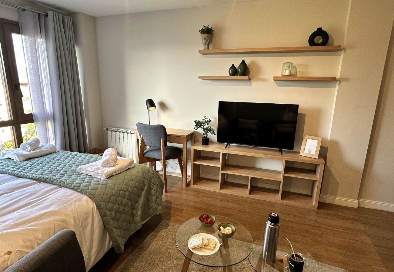 Estudio en San Carlos de Bariloche - Grinly con vista al lago y estacionamiento en Bariloche 