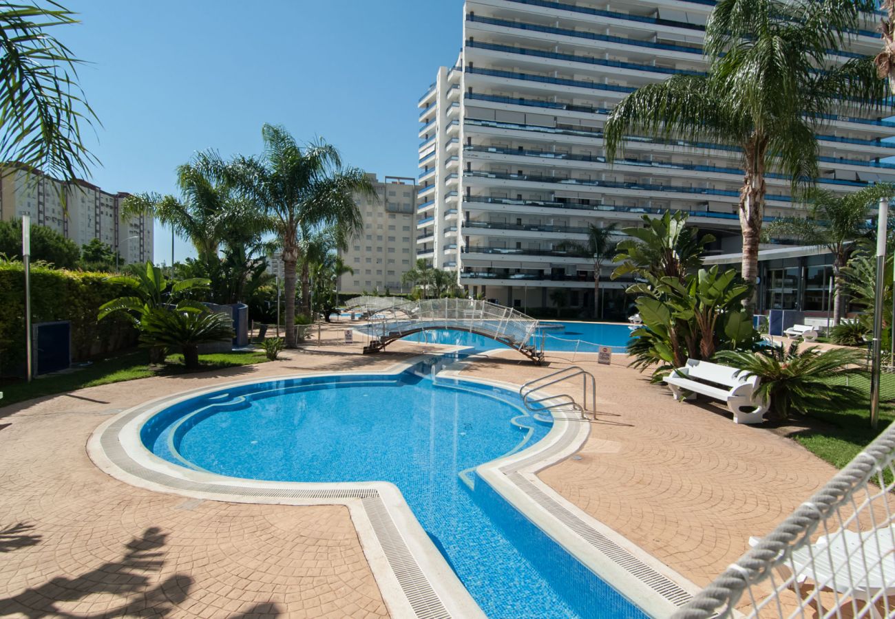 Apartment in Playa de Gandía - Beautiful condo in a gated and family complex close to the beach. Pool / Wifi / Gym / BBQ