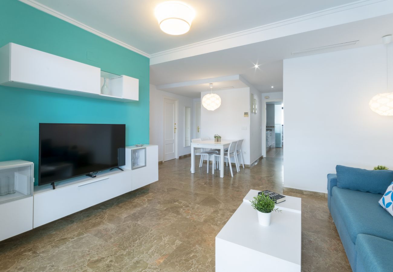 Apartment in Playa de Gandía - Beautiful condo family near to the beach. Pool / Free Wifi / Sauna/ Sunny terrace