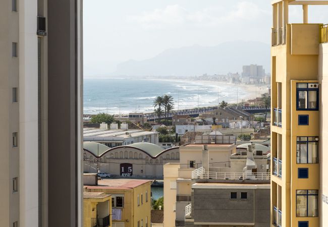 Apartment in Playa de Gandía - Cozy with mediterranean style, a few meters from the beach. A / C and free wifi. Terrace with sea views Apartment in Playa de Gandía - Cozy with mediterranean style, a few meters from the beach. A / C and free wifi. Terrace with sea views