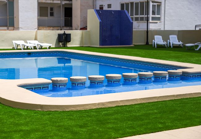 Apartment in Playa de Gandía - Cozy with mediterranean style, a few meters from the beach. A / C and free wifi. Terrace with sea views Apartment in Playa de Gandía - Cozy with mediterranean style, a few meters from the beach. A / C and free wifi. Terrace with sea views
