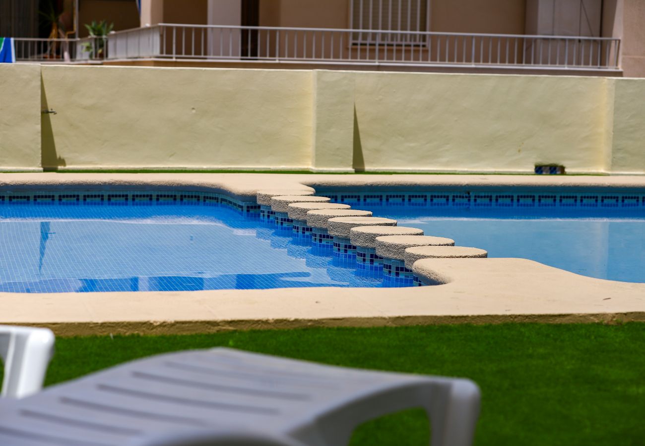 Apartment in Playa de Gandía - Cozy with mediterranean style, a few meters from the beach. A / C and free wifi. Terrace with sea views Apartment in Playa de Gandía - Cozy with mediterranean style, a few meters from the beach. A / C and free wifi. Terrace with sea views