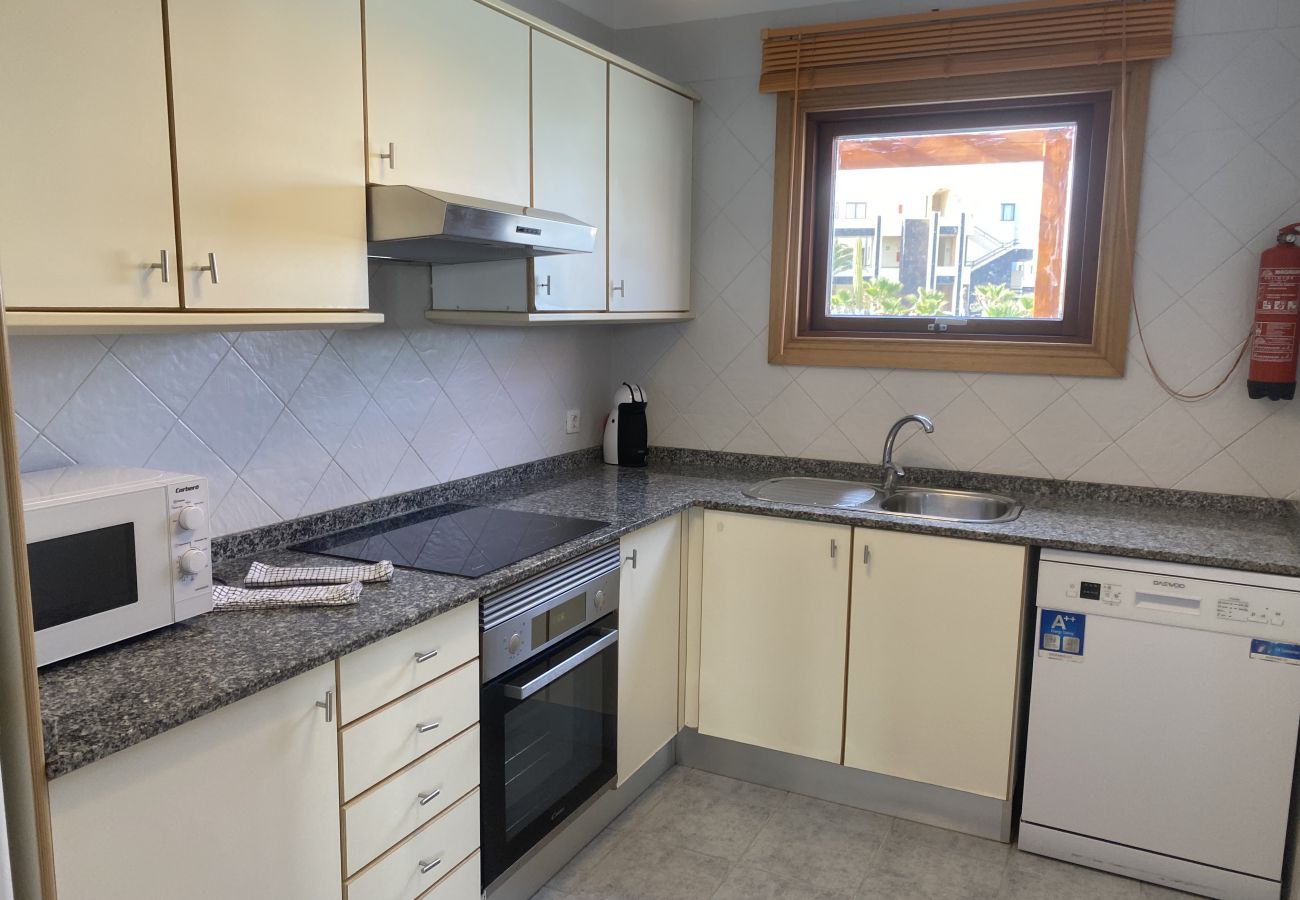 Detail of countertop and window in Villa Capri kitchen