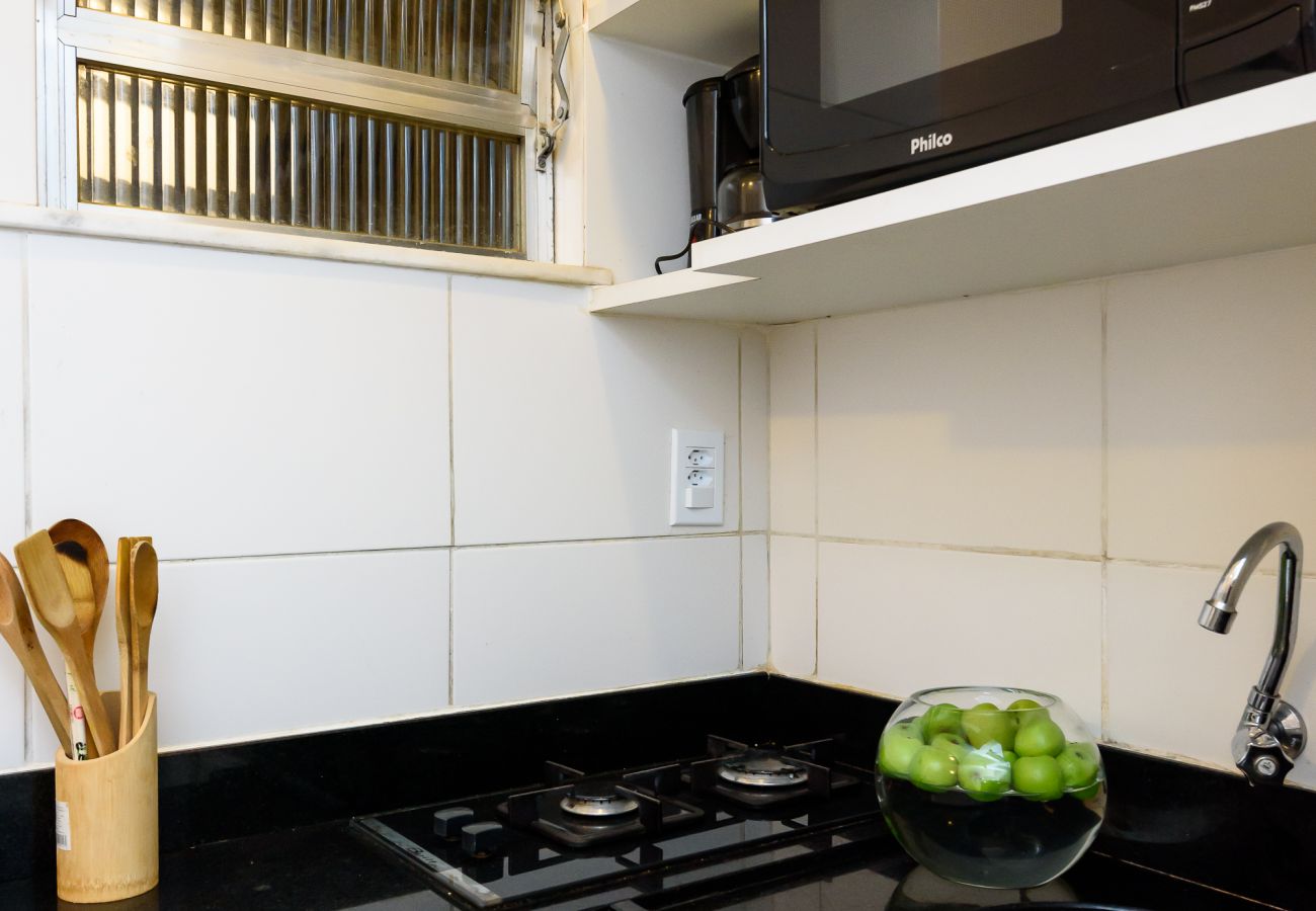 Kitchen with general use utensils.