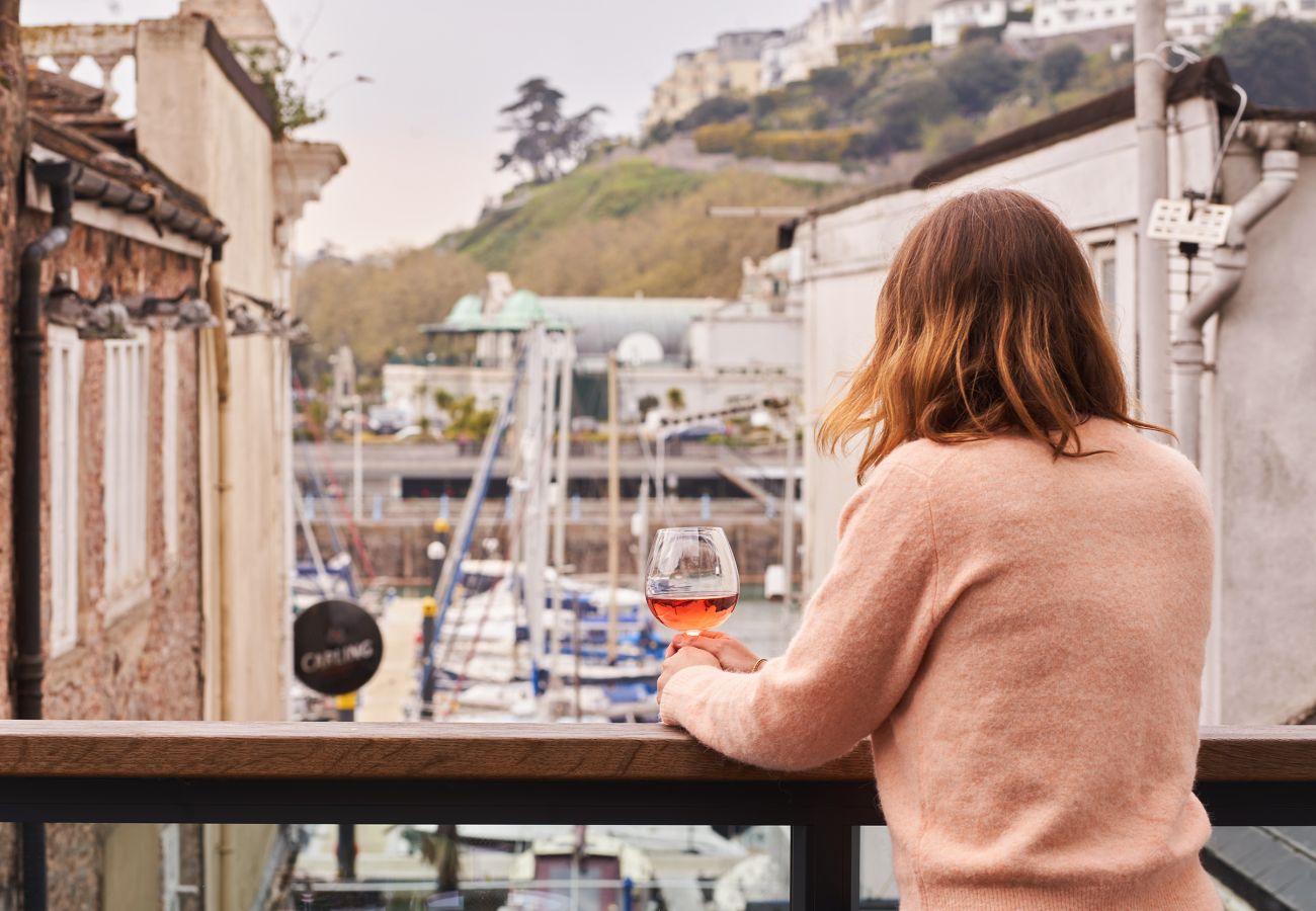 Torquay harbour and marina from apartment balcony