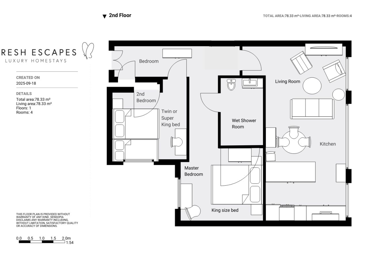 Floorplan layout for Cathedral Yard apartment Exeter