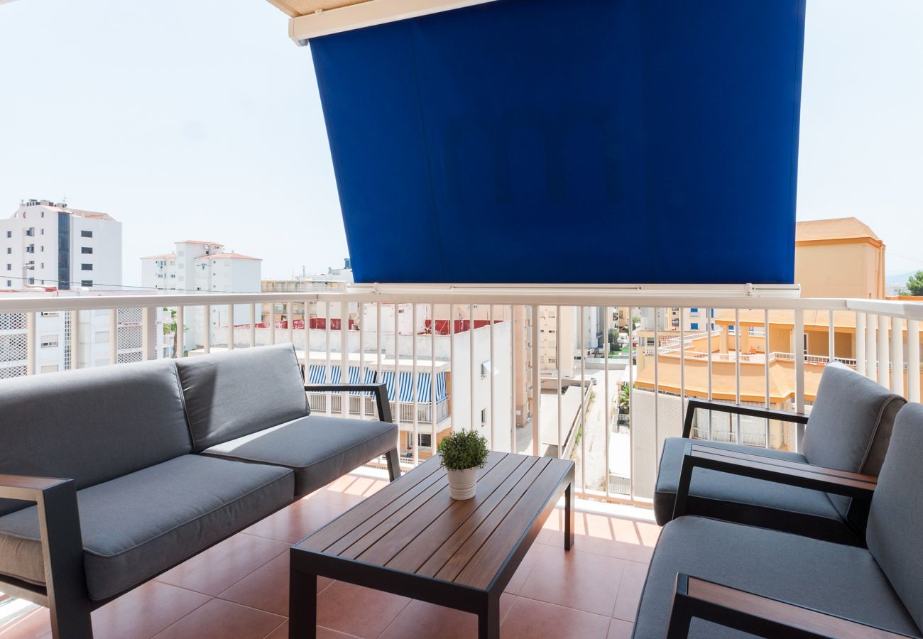 Appartamento a Playa de Gandía - Accogliente con stile mediterraneo, a pochi metri dalla spiaggia. A / C e wifi gratuito. Terrazza con vista sul mare