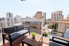 Appartamento a Playa de Gandía - Accogliente con stile mediterraneo, a pochi metri dalla spiaggia. A / C e wifi gratuito. Terrazza con vista sul mare