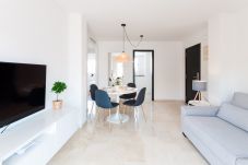 Appartamento a Playa de Gandía - Accogliente con stile mediterraneo, a pochi metri dalla spiaggia. A / C e wifi gratuito. Terrazza con vista sul mare