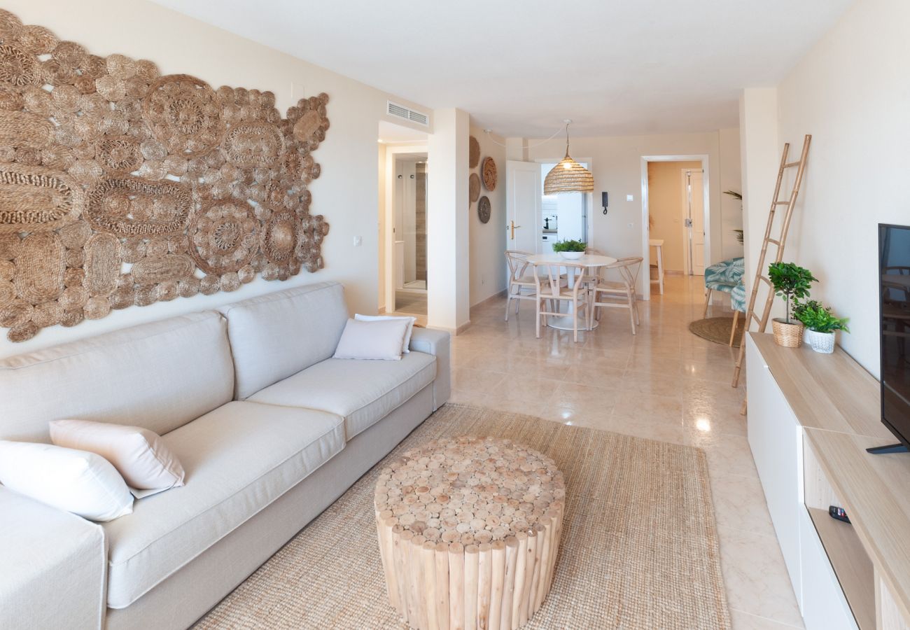 Appartamento a Playa de Gandía - Ristrutturato, con aria condizionata, riscaldamento, Wifi, Frontline, terrazza, canali internazionali