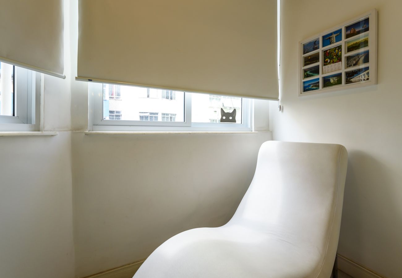 Appartamento a Rio de Janeiro - Vista lateral para o mar, 3min da praia | PJ204