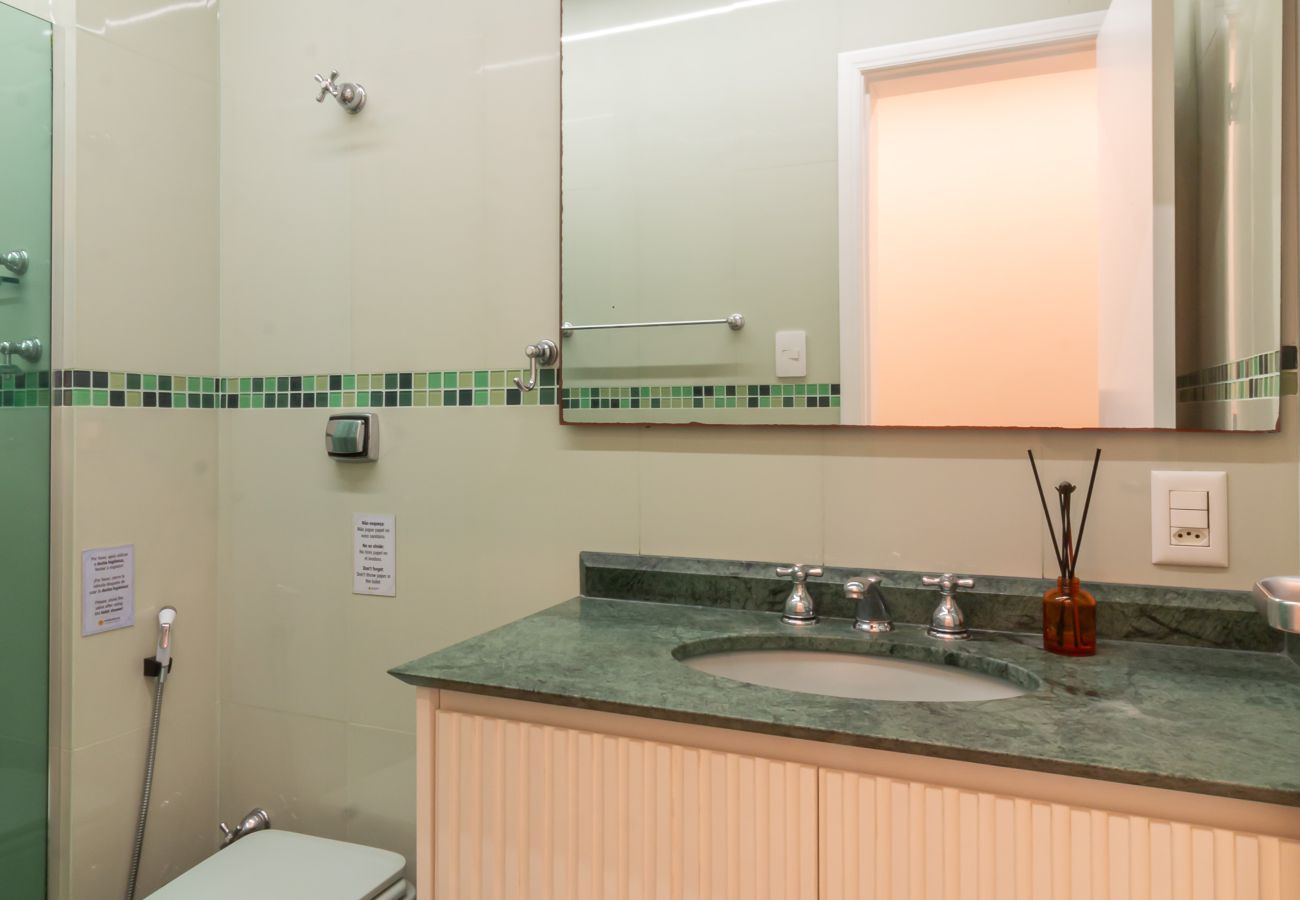 Appartamento a Rio de Janeiro - Vista para o mar, 2 minutos da praia | FMS502