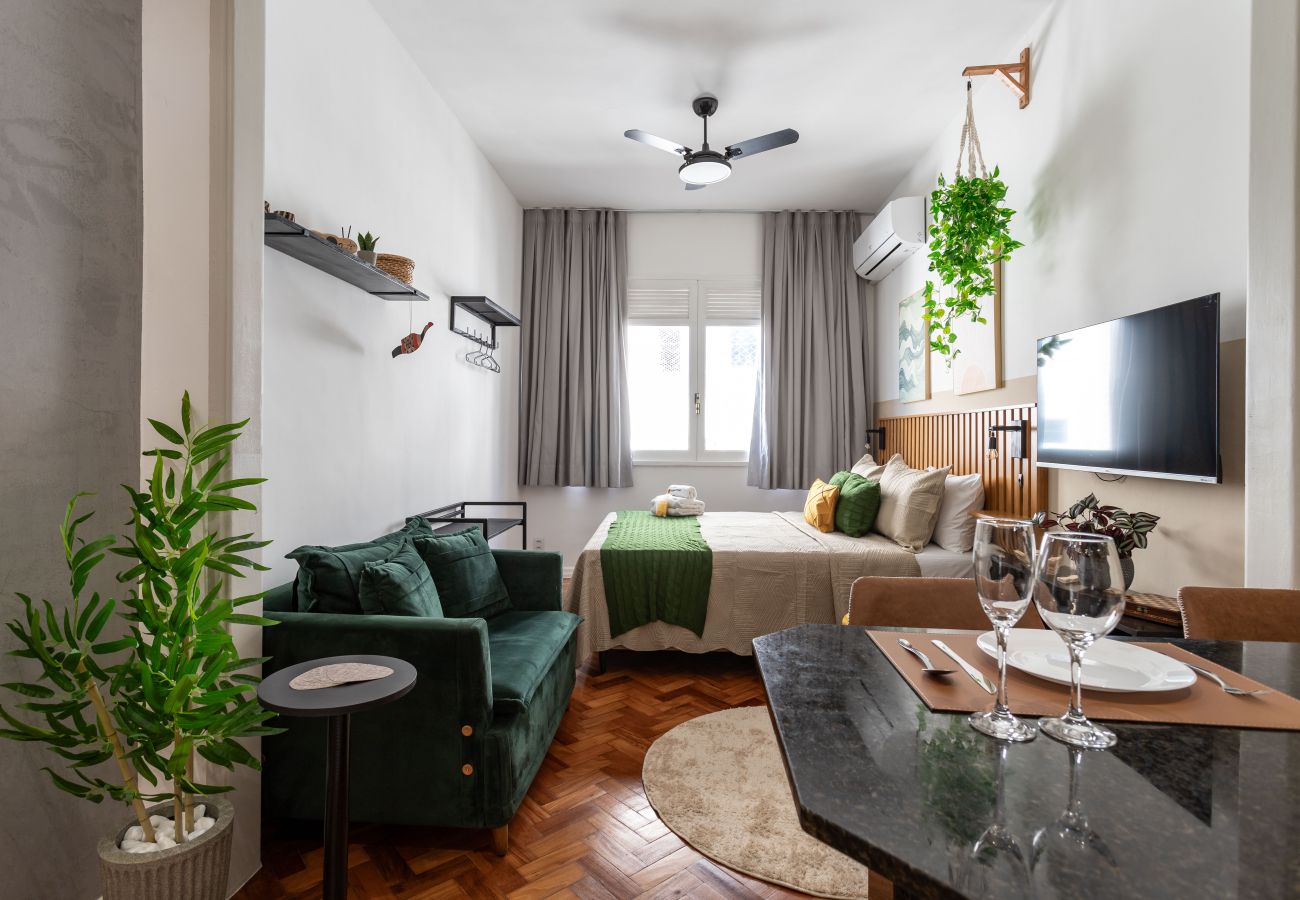 Studio a Rio de Janeiro - 3 minutos da praia de Copacabana | RD1205 