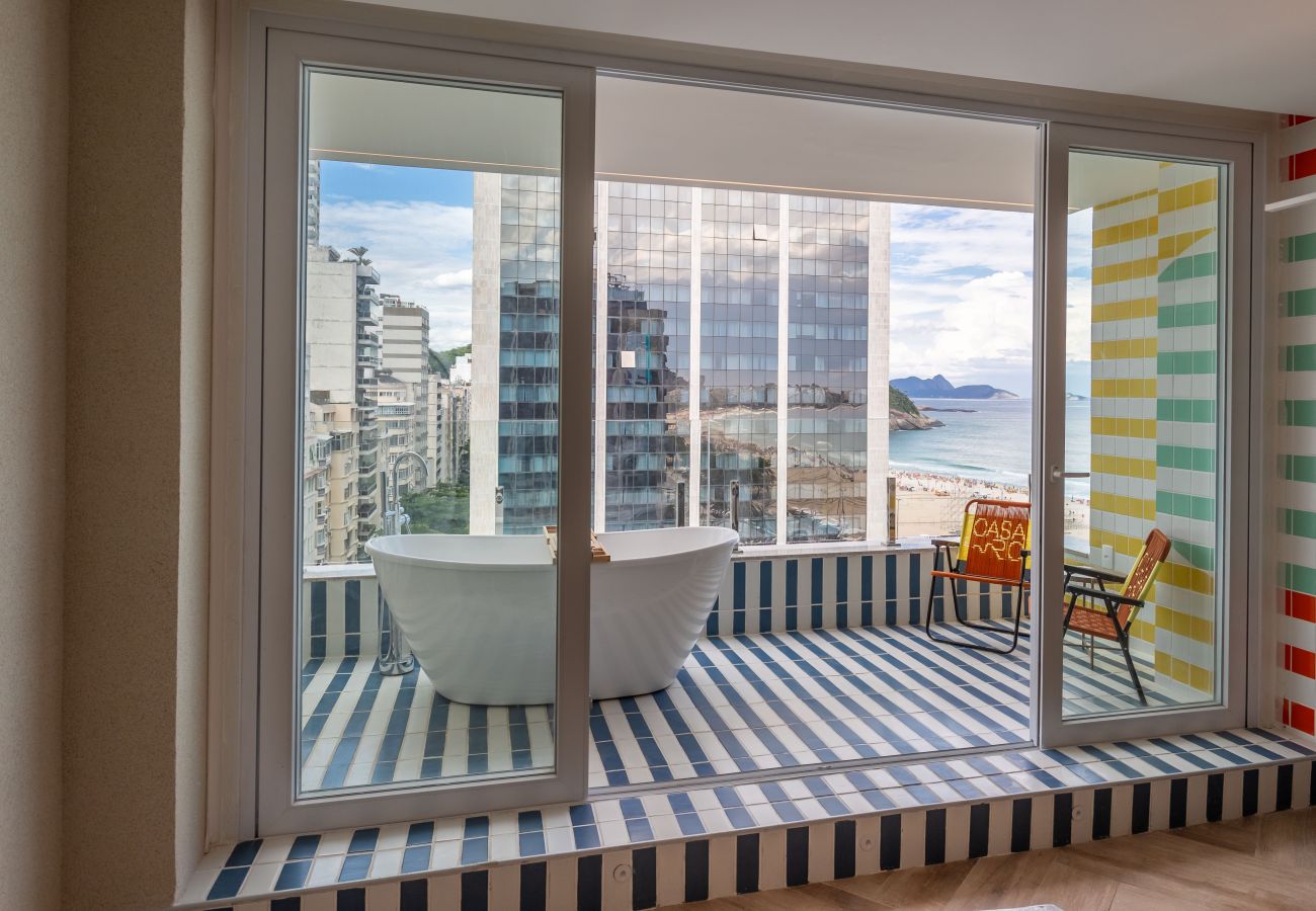 Appartamento a Rio de Janeiro - Vista para o Mar e Varanda com Banheira | Q23