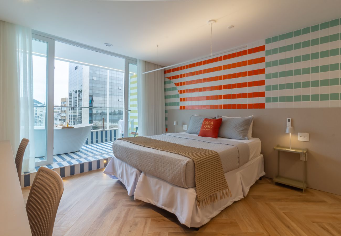 Appartamento a Rio de Janeiro - Vista para o Mar e Varanda com Banheira | Q17